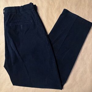 Haggar Casual Corduroy Trousers Dark Navy Blue Mens 33x30